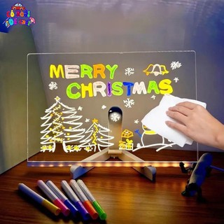 Bảng ghi chú, bảng học vẽ đèn led, bảng acrylic phát sáng bảng viết sáng tạo cho bé