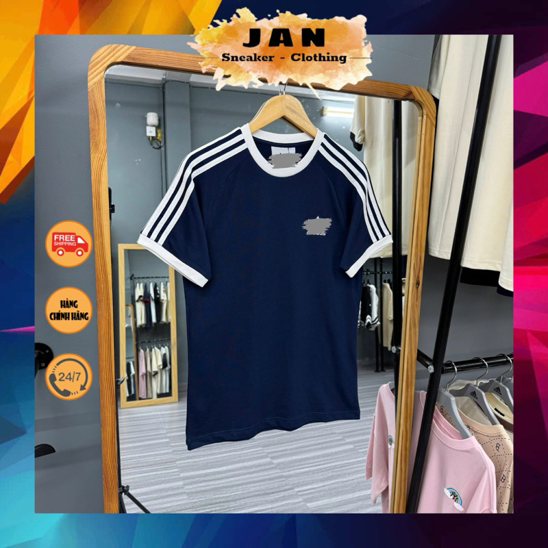 เสื้อยืด Adicolor Navy 3-Stripes Das ของแท้ Code: IA4850 | ร้านแจน