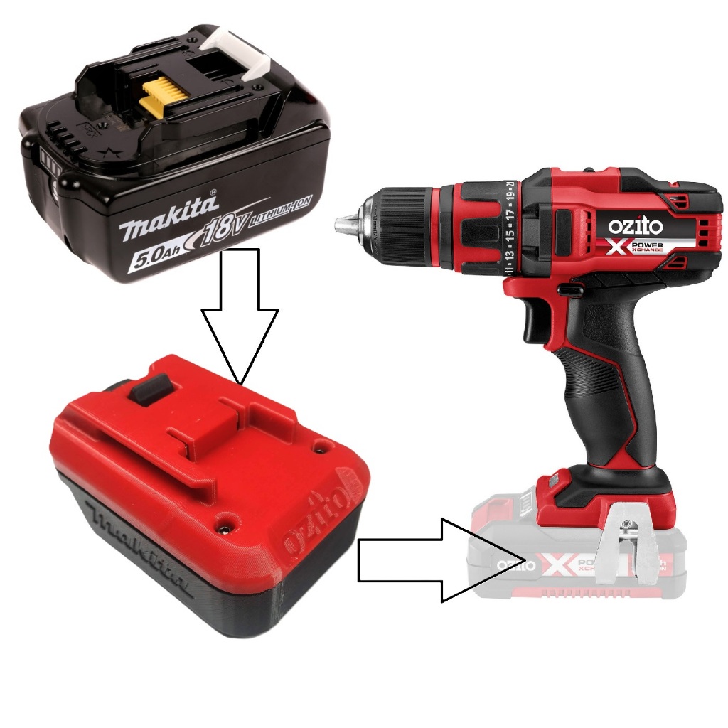 อะแดปเตอร์แบตเตอรี่สําหรับ Ozito Power X 18v (ไม่รวมเครื่องและแบตเตอรี่)
