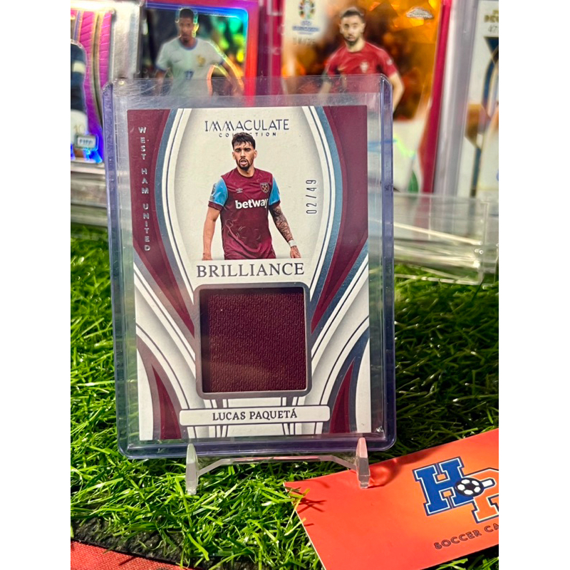 เสื้อชิ้นการ์ดฟุตบอล Lucas Paqueta /49 Panini Immaculate 2023/24
