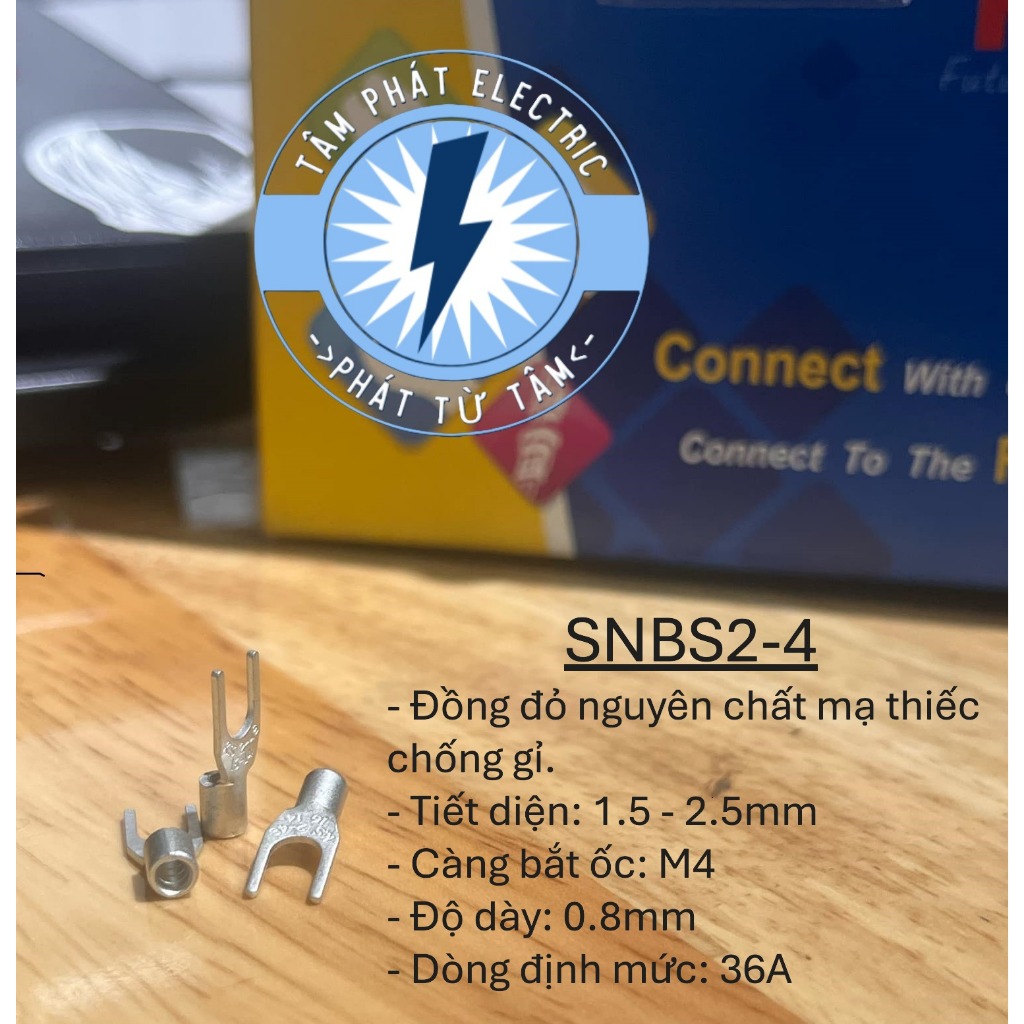 หัวคอสรูปตัว Y เปลือย SNBS2-4 KST | สําหรับสายไฟ 1.5-2.5มม2 | Cos ทองแดงดีบุกคุณภาพสูง
