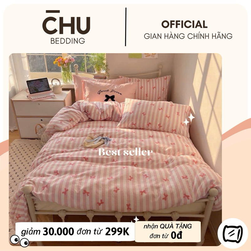 ITEM BEDDING ชุดปักลายโบว์เต็ม - BEDDING COVER