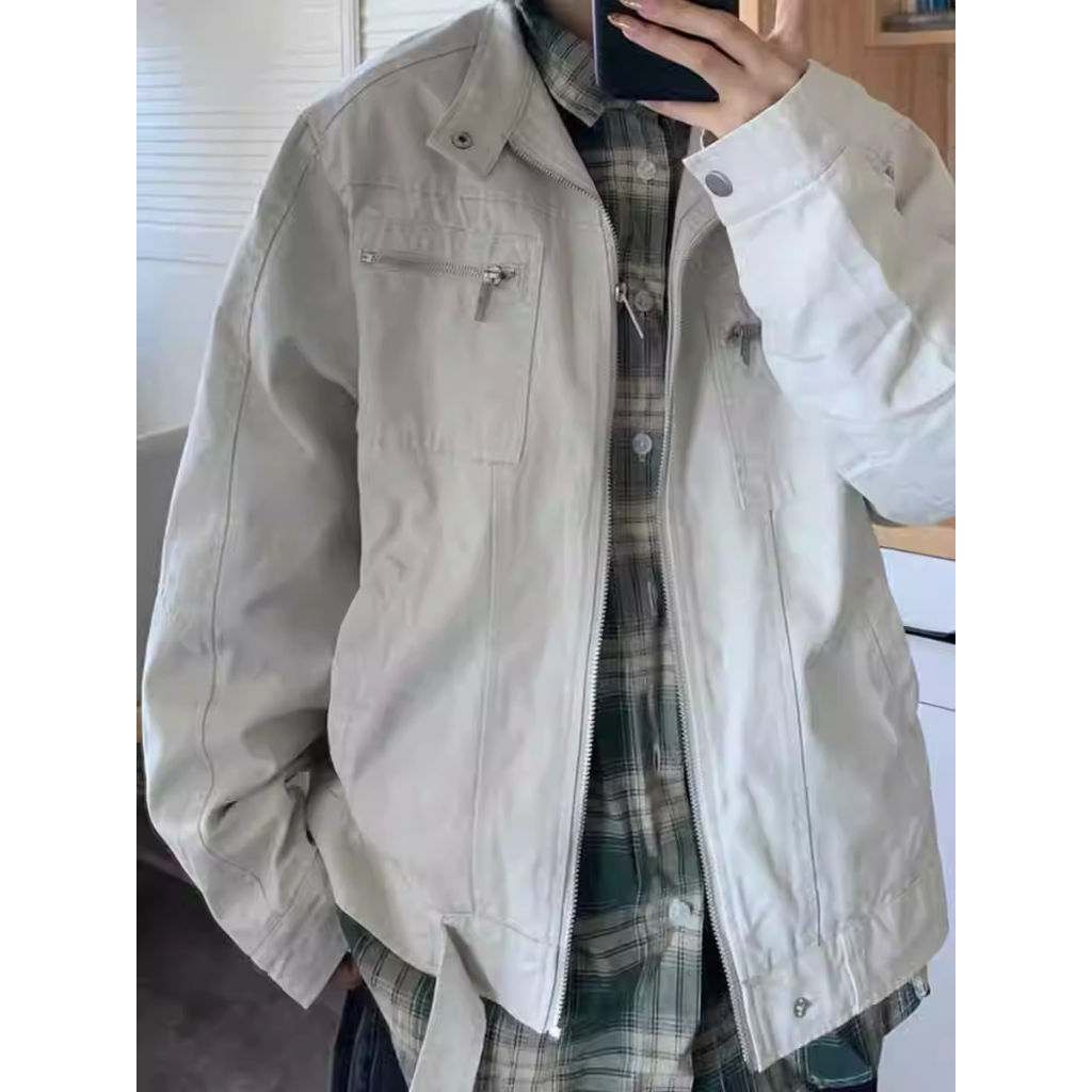 เสื้อแจ็คเก็ตแฟชั่น Unisex Climerical Khaki AK03