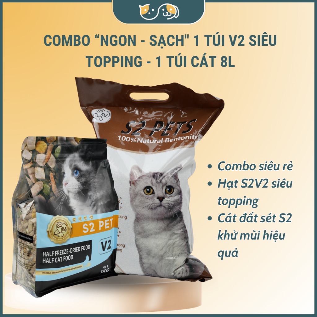 Petnest - COMBO DELCIOUS - CLEAN" 1 BAG V2 70% TOPPING - 1 BAG OF SAND 8L