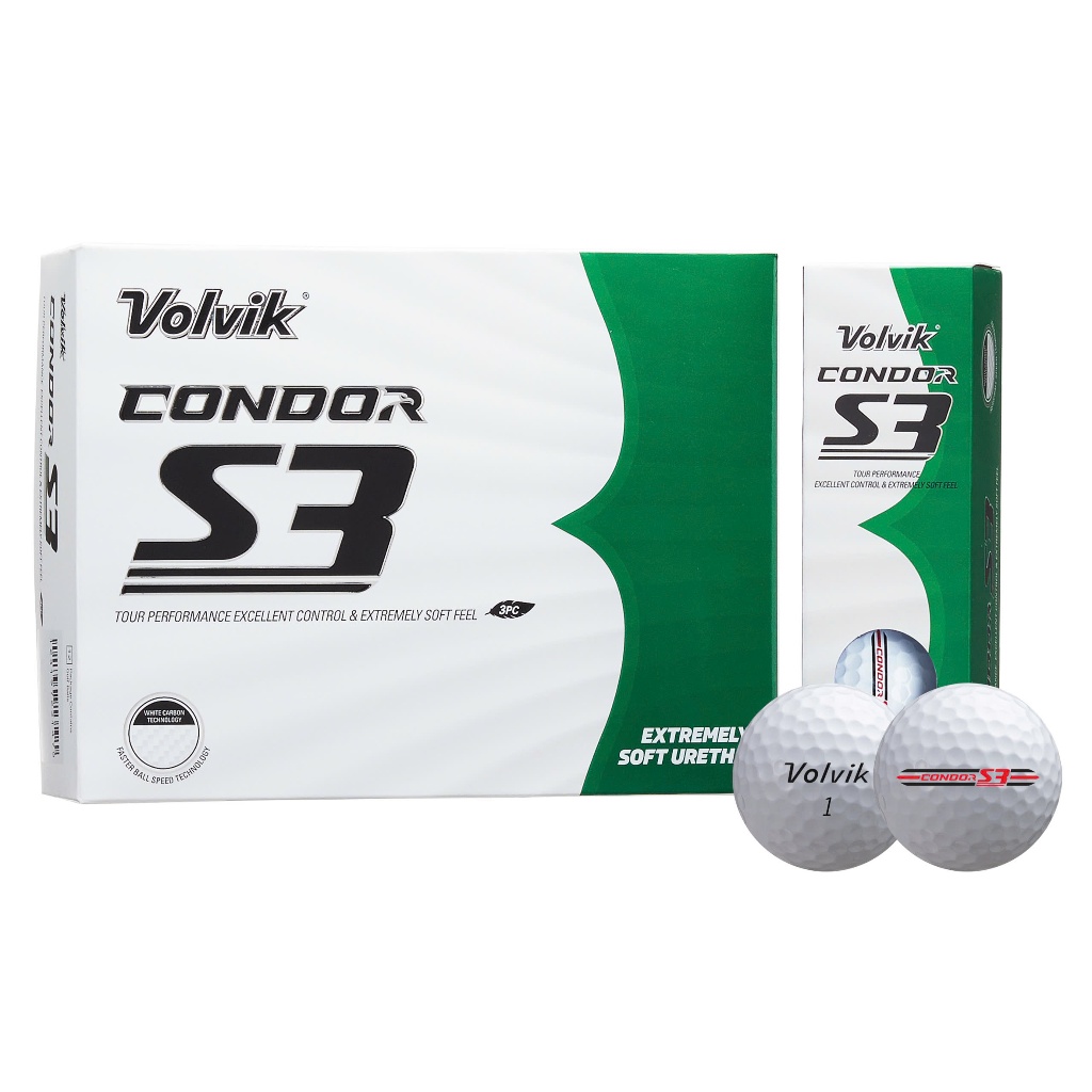 [ Condor Mini icaicaica ชุด Volvik S3 Golf Ball__Condor S3 White Golf Ball__Condor S3 White Golf Bal