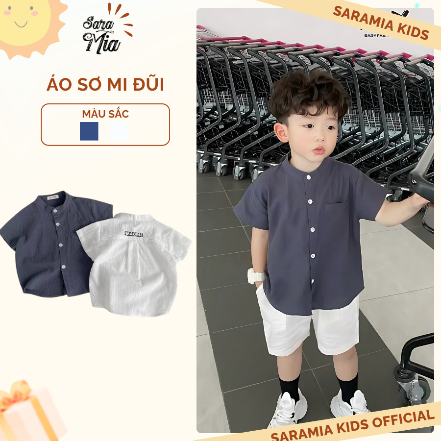 AT6-SARAMIA KIDS เสื้อคอเต่า เวอร์ชั่นเกาหลี เสื้อธรรมดาเด็กชายมีตัวอักษรส่วนบุคคลด้านหลัง