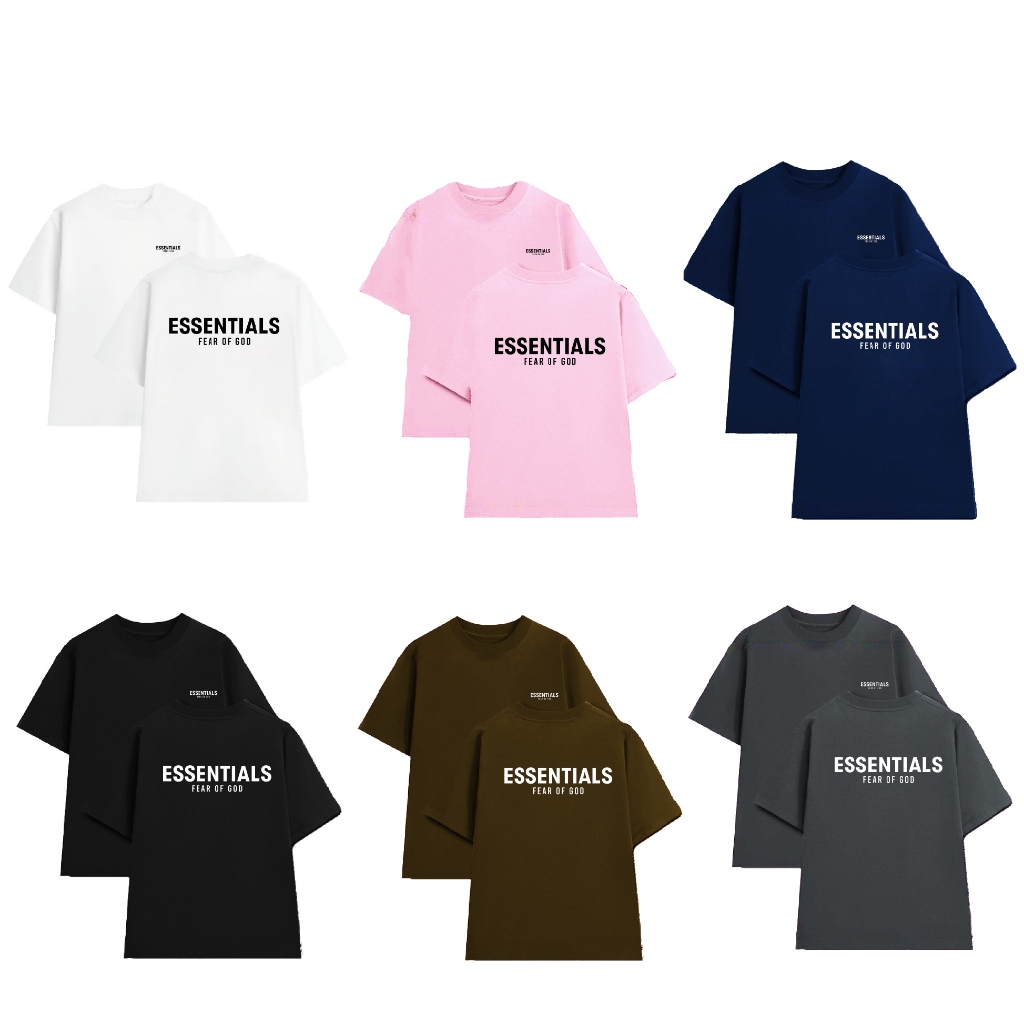 ESSENTIALS เสื้อยืดสําหรับผู้ชายและผู้หญิงผ้าฝ้าย 100% 2c 250gs Essentials รูปแบบหลวม unisex LOIX เส