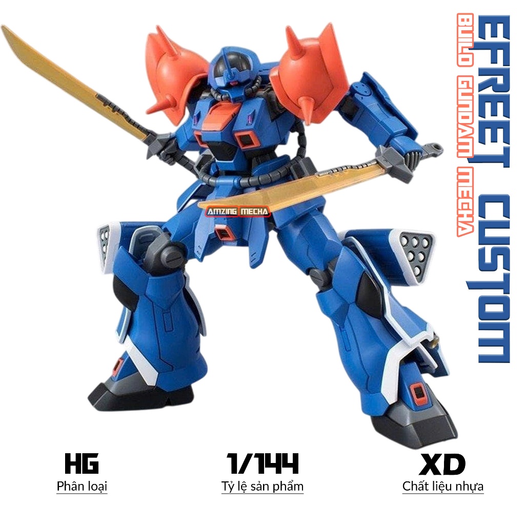 HG Efreet Custom Model, ชุดสูทมือถือ 1/144, ของเล่นประกอบพลาสติก