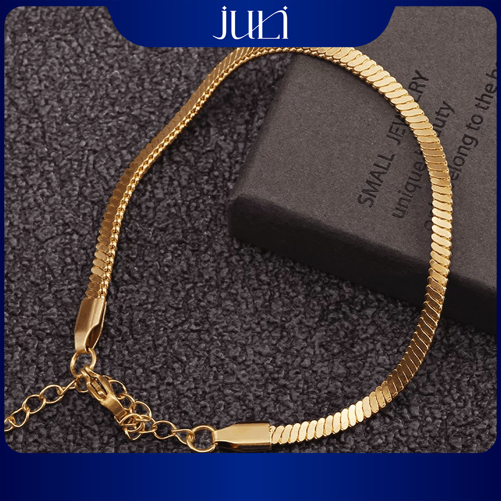 สร้อยข้อมือไทเทเนียมชุบทองสําหรับผู้ชายและผู้หญิง | หรูหรา - ทันสมัย | นําผิวกระจ่างใสขั้นสุด | LT10