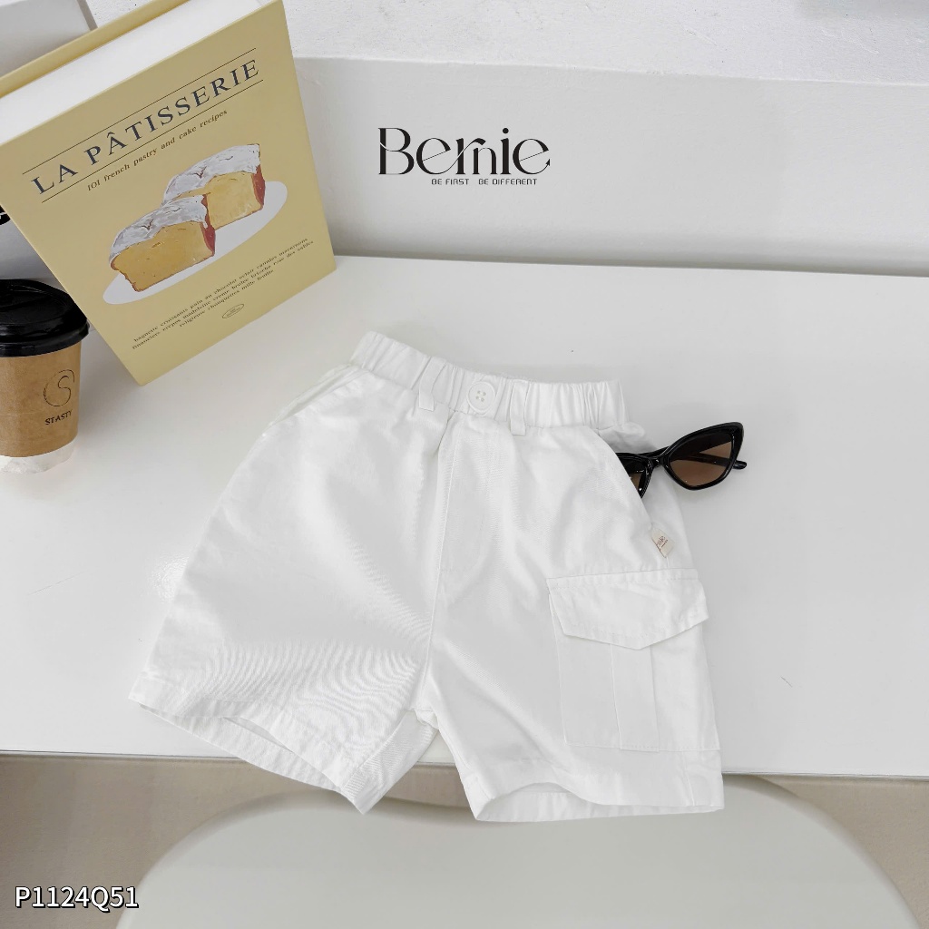 กางเกงขาสั้นสีขาวเด็กชาย – กางเกงขาสั้นเด็กชายมีกระเป๋าแข็งแรง เบอร์นี่ – กางเกงขาสั้นสีกากีเด็กชาย 9-26กิโลกรัม – พี1124ถาม51