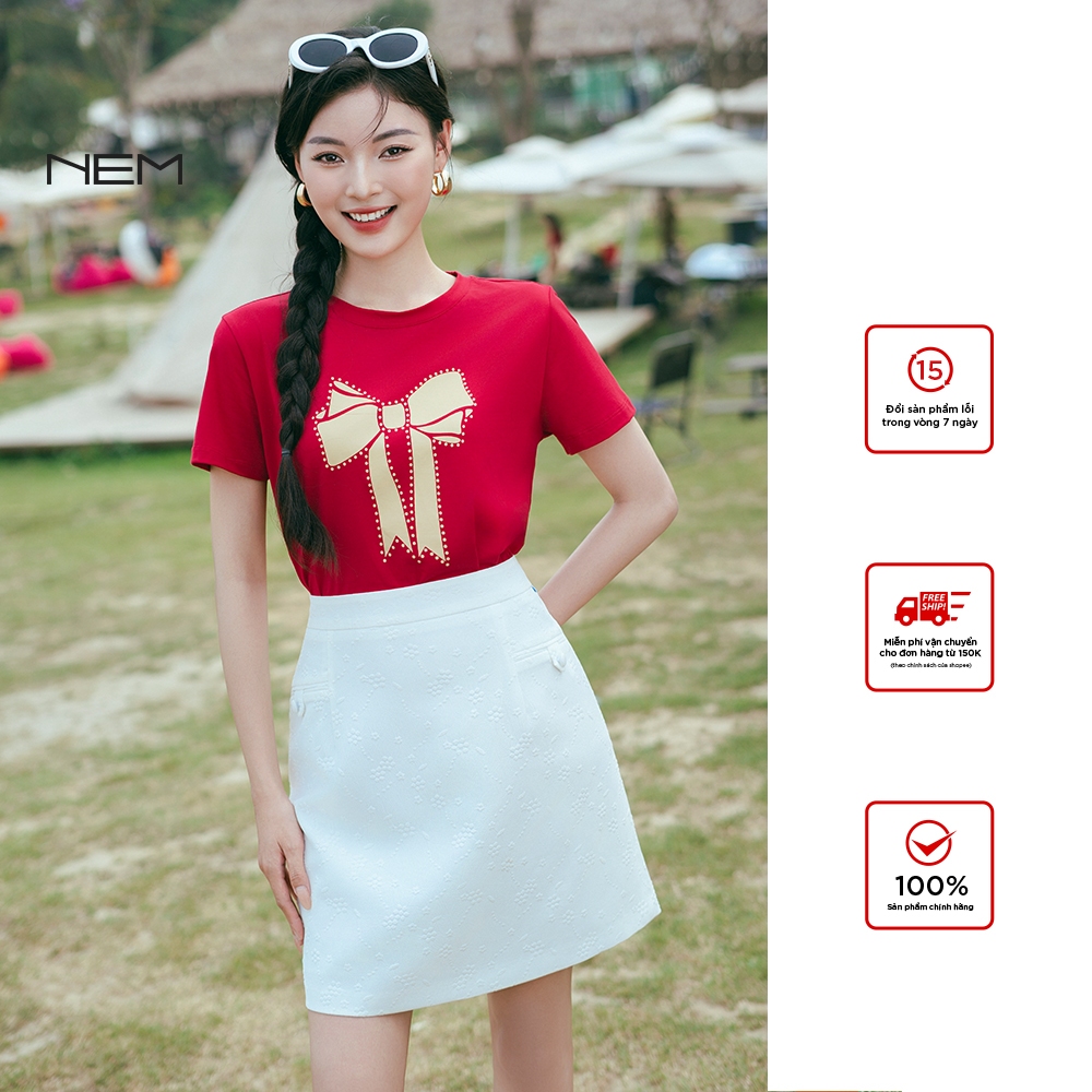 [ของแท้ } เสื้อยืดผู้หญิง ออกแบบโดย NEM Fashion TS60442