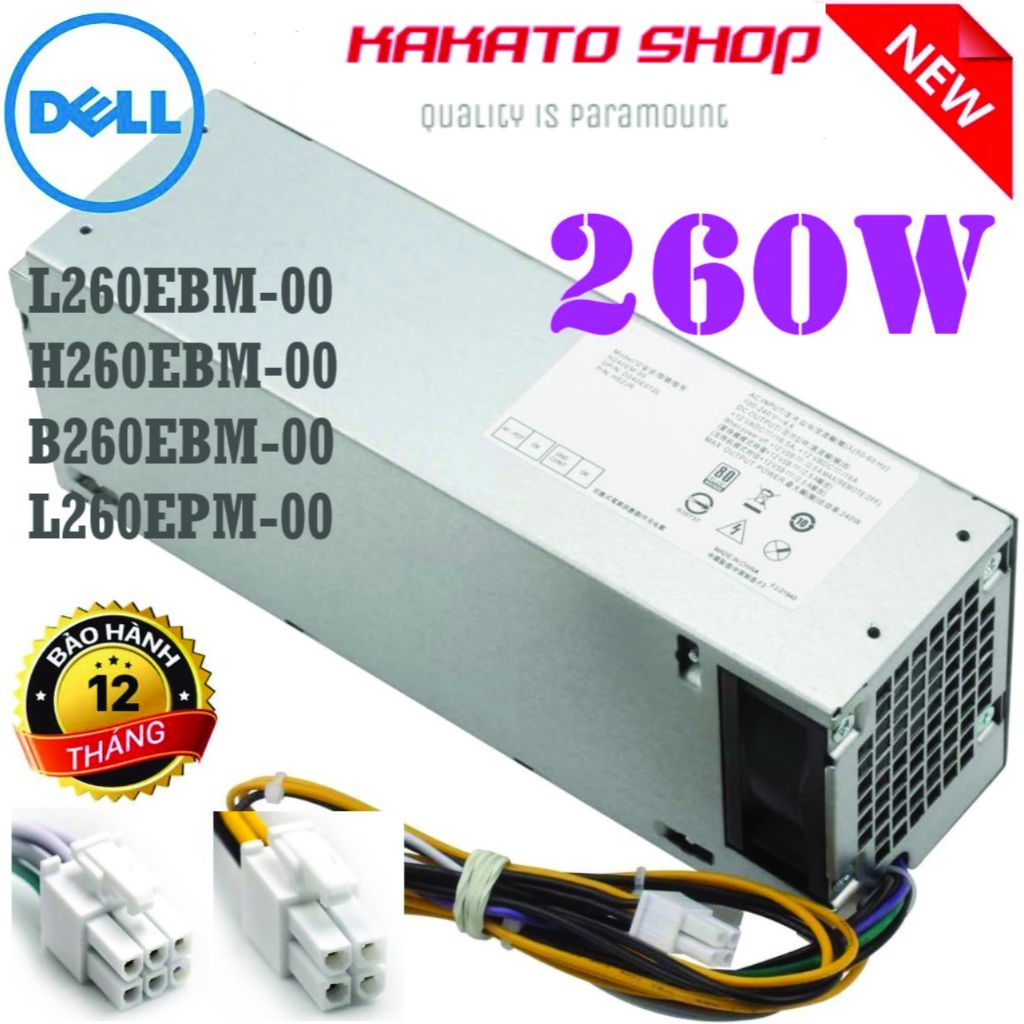 แหล่งจ่ายไฟ Dell 3060 3070 3080 5060 7050 สําหรับ Optiplex Vostro & Inspiron | 12 เดือน (6+4 เข็มหมุ