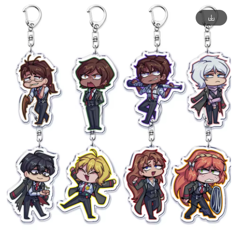 HOT พวงกุญแจวิดีโอเกมสยองขวัญสําหรับ Yi Sang Faust Dante Project Moon Don Quixote อุปกรณ์เสริมกระเป๋