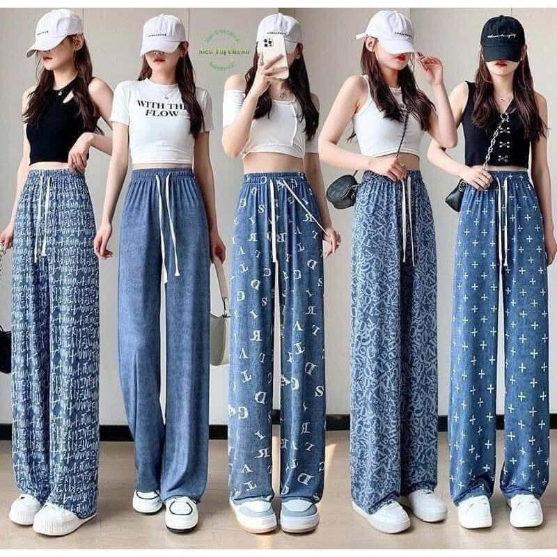 AM74 ICE SILK DENIM SURFACE PANTS