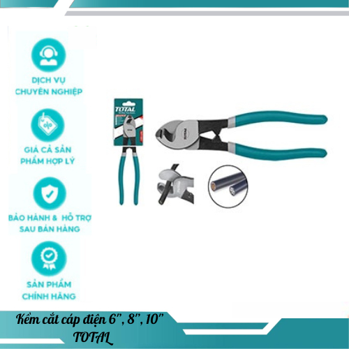 TOTAL เครื่องตัดสายไฟ 6 นิ้ว THT11561 - 8 นิ้ว THT11581 - 10 นิ้ว THT115101 วัสดุเหล็กคาร์บอน