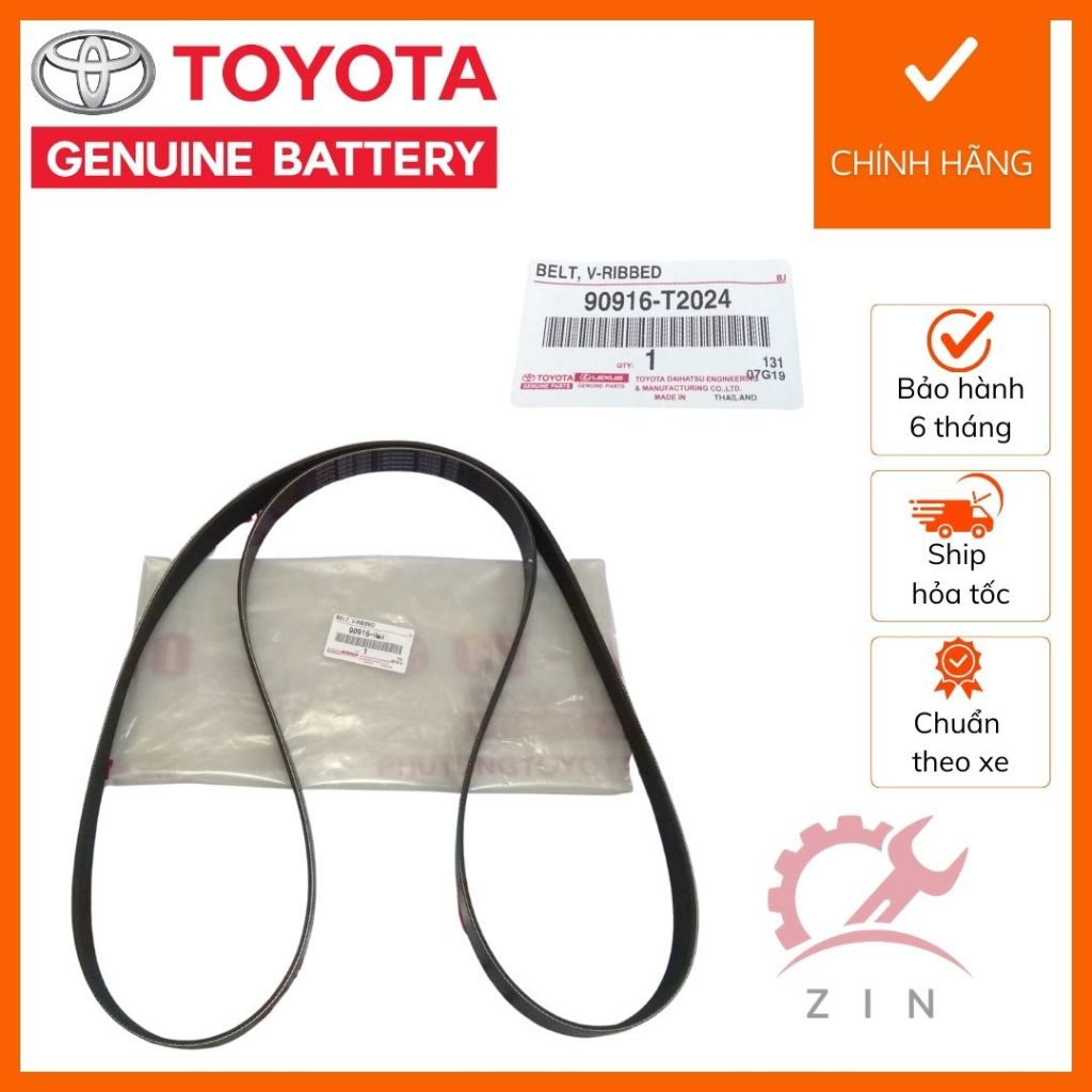 [ของแท้] เข็มขัดมาสเตอร์สําหรับ Toyota Innova, Hilux, Fortuner 2004- 2024 รหัส 90916-T2024 90916T202