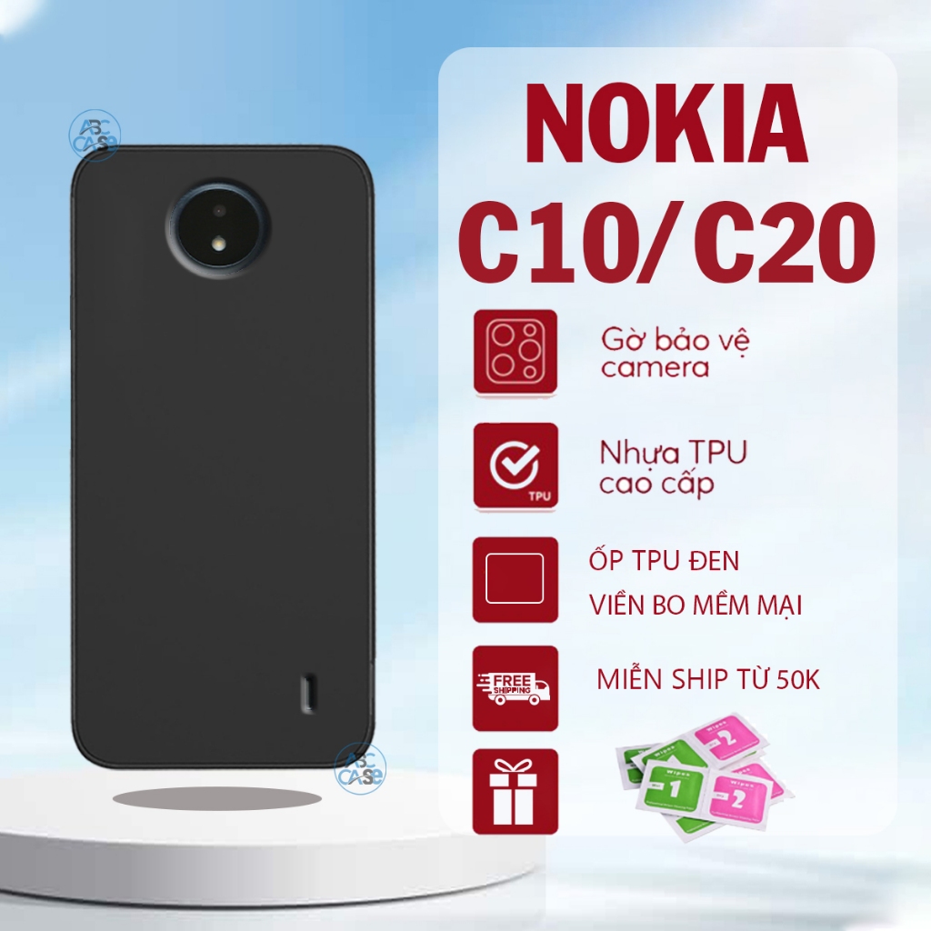เคส Nokia C20 / C10 ยืดหยุ่นทนฝุ่นและลายนิ้วมือทําจากพลาสติก TPU