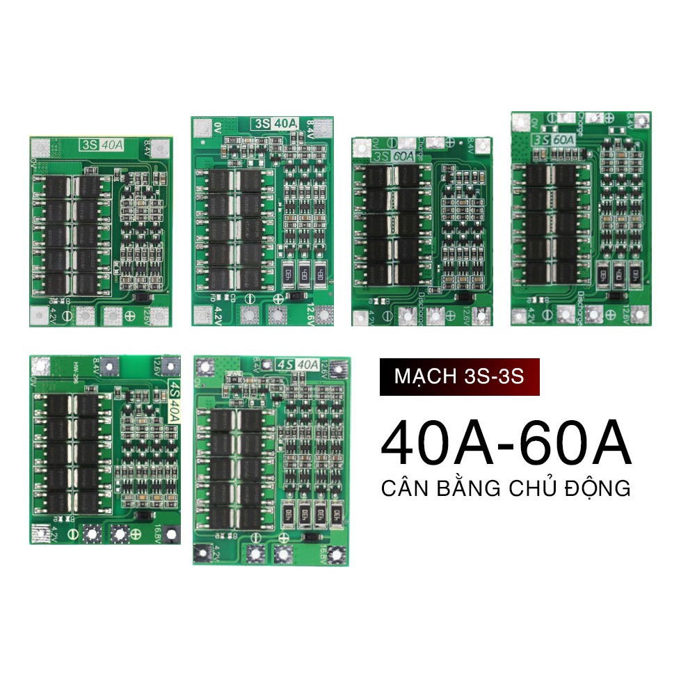 3s - 4s วงจรคายสูง 40a - 60a มีคุณสมบัติสมดุลที่ใช้งานอยู่