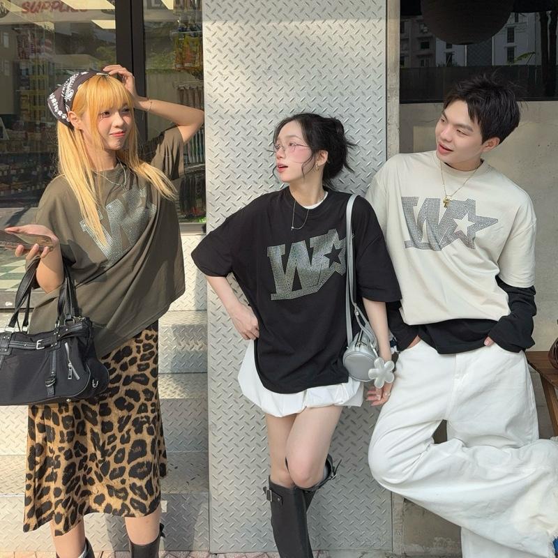 [SRPING SS25] RUBY WSTAR TSHIRT - เสื้อยืด rhinestone star