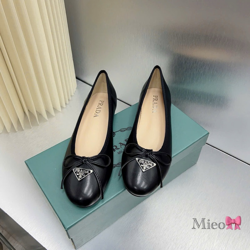 Prda super flat พร้อมโบว์เล็ก แบบมาตรฐาน กระชับเท้าสุดๆ Fullbox