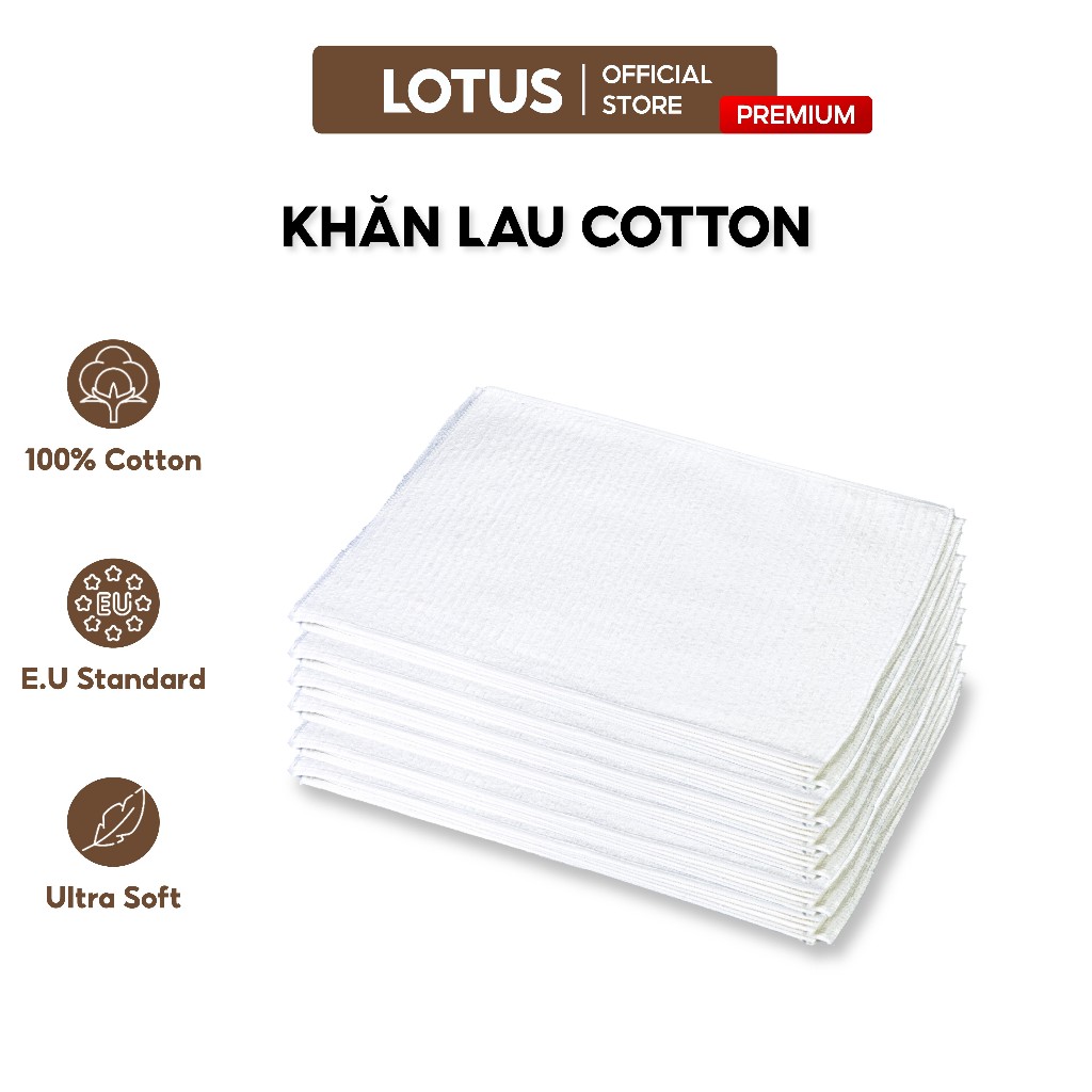 [ของขวัญ] โลตัสผ้าเช็ดตัว ผ้าขนหนูทําความสะอาดพรีเมี่ยมทําจากผ้าฝ้ายนุ่มดูดซับเฉพาะสําหรับทําความสะอ