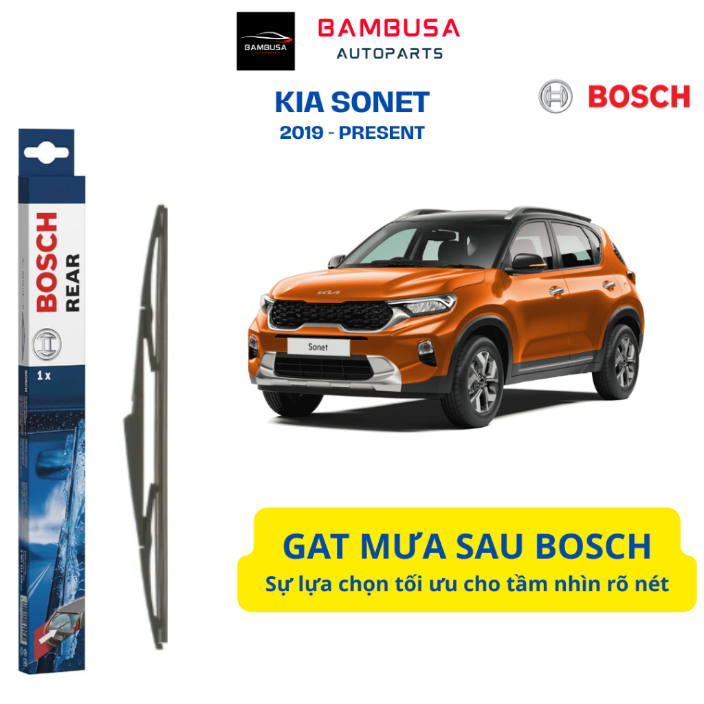 ที่ปัดน้ําฝนด้านหลังสําหรับ KIA SONET - BOSCH H307 H309 H316 H290 ของแท้ (2019 – ปัจจุบัน)