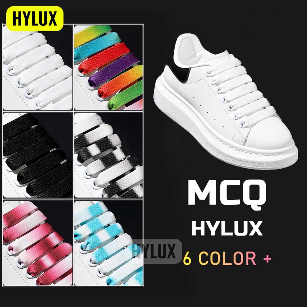 McQueen Shoe Laces (MCQ) Premium 12mm Version 6 สีสวยมาก - เชือกผูกรองเท้ากีฬา