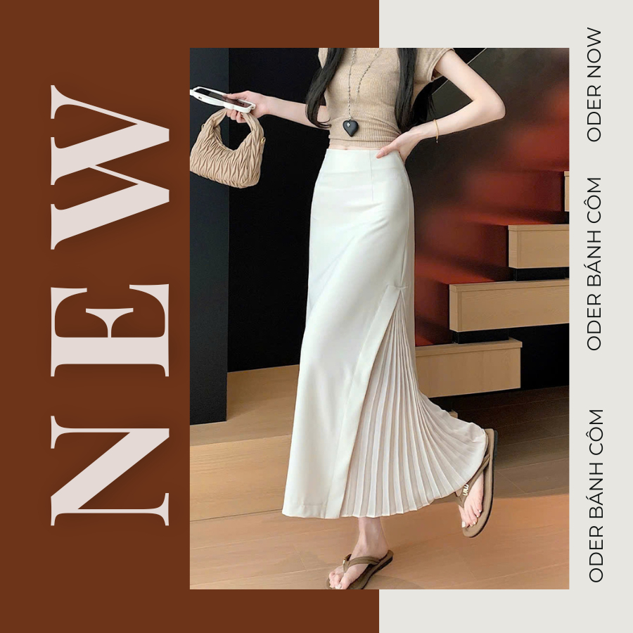 (Oder item) กระโปรง midi ยาวเรียบหรูไม่ซ้ําใคร กระโปรงผู้หญิงออฟฟิศ