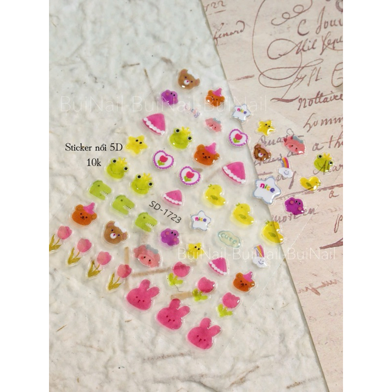 CUTE 5D FLOATING STICKER ( 1721 1723 )