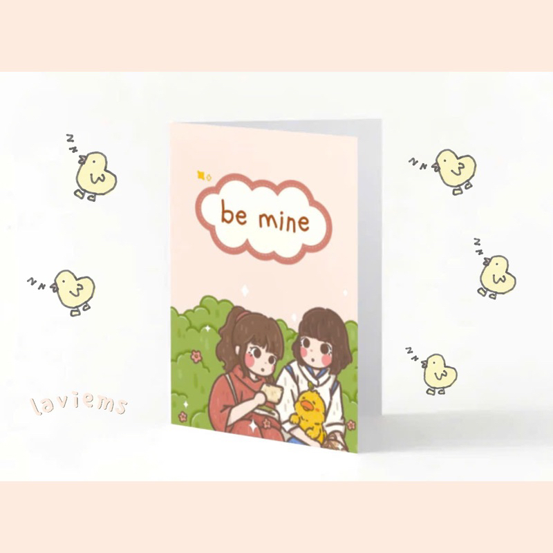 UNIQUE CUTE LOVER GIFT CARD WITH GHIBLI PRINT [ ลาวีม - เป็นเหมือง ]
