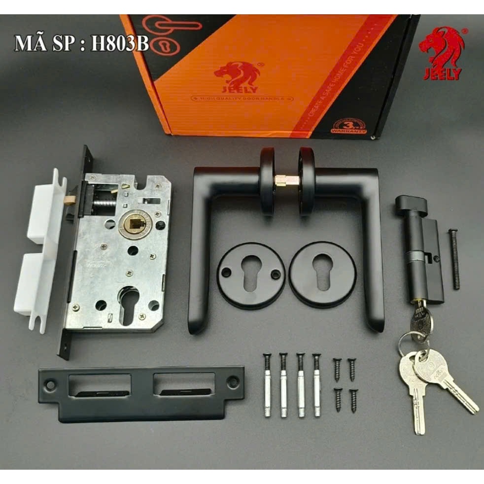 [JEELY H803B LOCK] BLACK Room Lever Lock สไตล์ Jeely H803B segment เฉพาะสําหรับโครงการก่อสร้าง