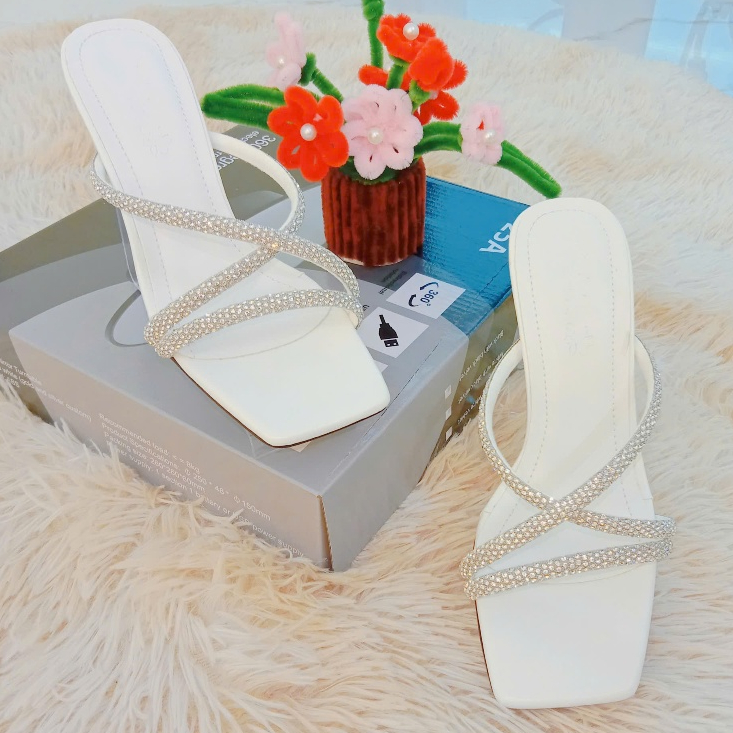 WOMENS CLOSES/SANDALS WITH STONE STRAPS, SMOOTH AND EASY TO WEAR HIGH 5P sHOSE SLIPPERS
