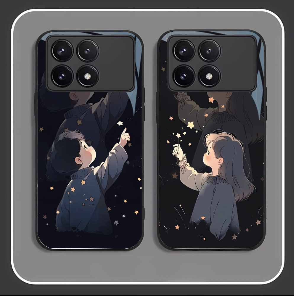 เคสสําหรับ XIAOMI REDMI K70, K70 PRO, K70E, POCO X6 PRO, F6 PRO กระจกนิรภัย, COUPLES คุณภาพสูง