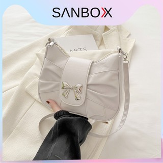 Túi sách nữ thời trang đeo chéo đi tiệc sang chảnh Sanbox Shop dây quấn nơ tiểu thư cá tính