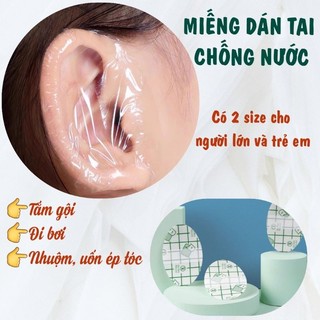 (60 chiếc/Người lớn và trẻ em) Miếng dán tai chống nước khi tắm rửa gội đầu, đi bơi, nhuộm tóc