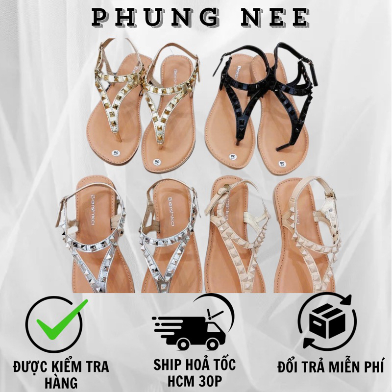 Super Soft VLTN Studded Toe รองเท้าแตะแบบหนีบพื้นเกลียว