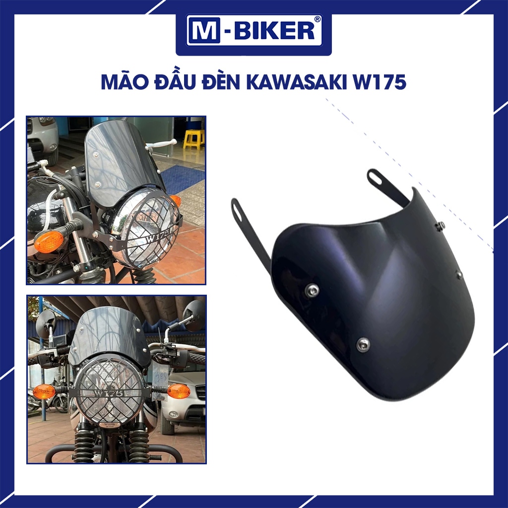 กระจกบังลม Kawasaki W175 มงกุฎไฟหน้า Kawasaki W175