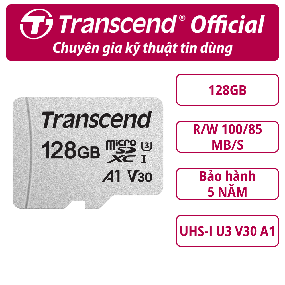 Transcend USD300S การ์ดหน่วยความจํา MicroSD 8GB / 16GB / 32GB / 64GB / 128GB Class 10 upto 100MB/s -