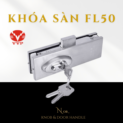 [FL50 VVP] ล็อคประตูกระจกนิรภัย VVP แบบตั้งพื้นทําจากสแตนเลส 304