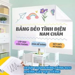 Bảng Trắng Dán Tường Không Dùng Keo, Bảng Viết Bút Lông, Họp Văn Phòng Không Hại Tường