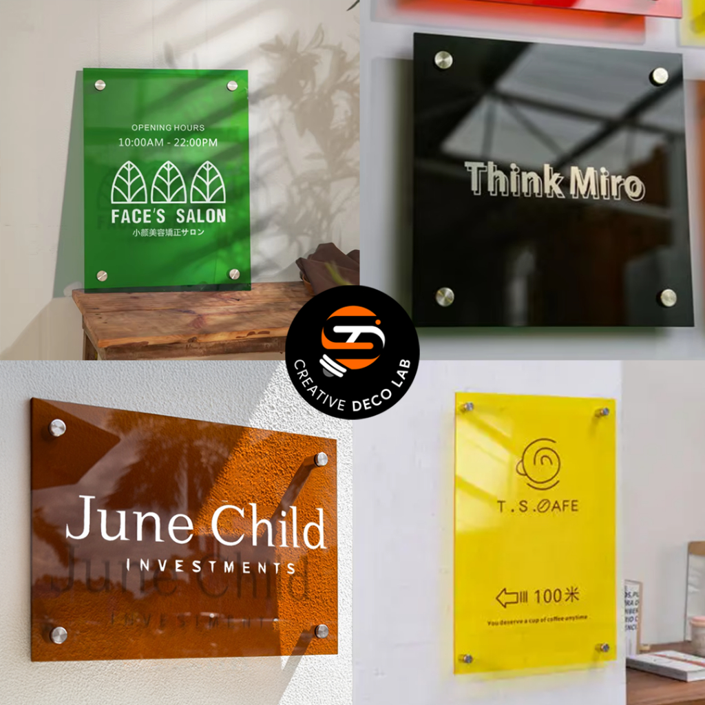 [createdecolab] บอร์ดไมกาโปร่งใสสีแบบกําหนดเองพร้อมสกรูแก้ว - บอร์ด wifi/QR ออกแบบการเรียกเข้า