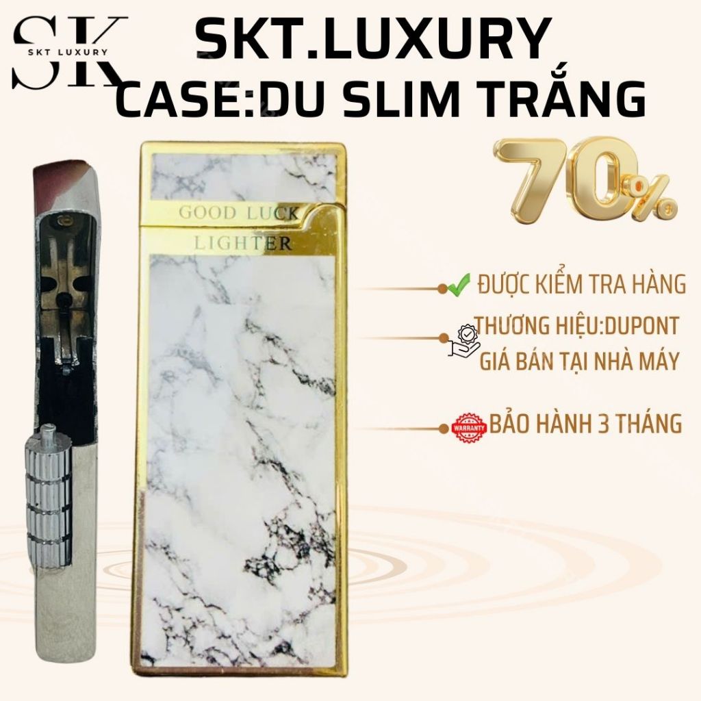 CASE Dupont slim white (มีน้ําแข็ง 5v)วัสดุทองเหลือง (ไม่รวมฟูเอล)