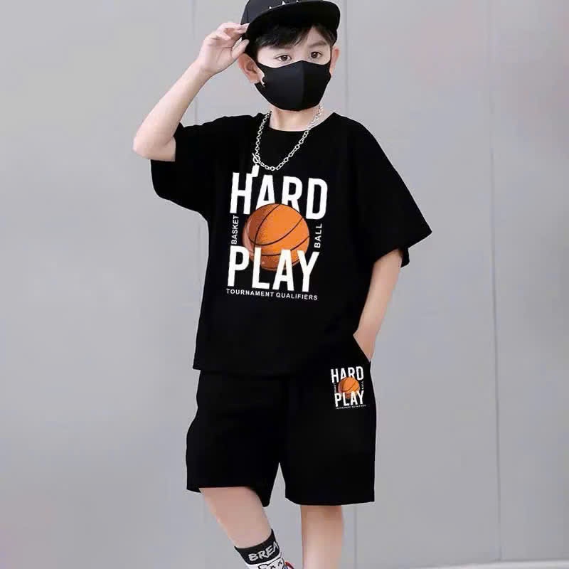 Chan Chan Chan 4-Way Cool Cotton Short-Sleeved PLAY Print Fashion for Children ตั้งแต่ 13 ถึง 50KG