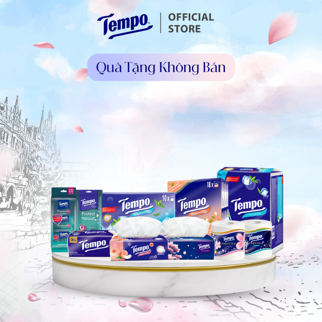 Tempo Premium Tissue - 4 ชั้นทนทาน - แบรนด์เยอรมัน