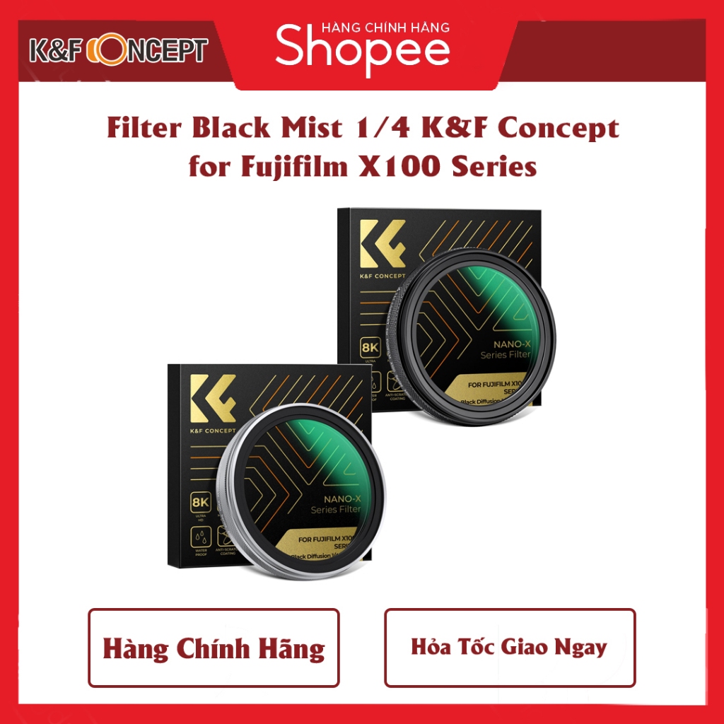 Filter Black Mist 1 F Concept สําหรับกล้อง Fuji X100, X100F, X100S, X100T, X100F, X100V, X100VI