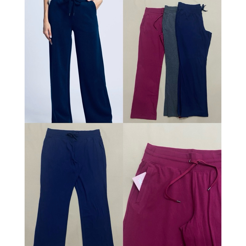 (Q4004) กางเกงผ้าฝ้ายขากระบอก (Bigsize) - Liquidation