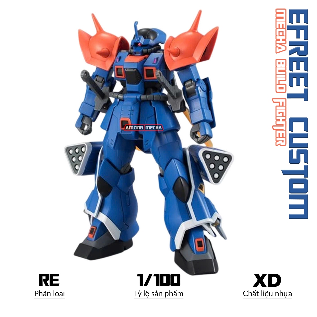 RE Efreet รุ่น Custom รูปลอกน้ําฐานฟรี 1/100 ชุดสูทมือถือ ของเล่นประกอบพลาสติก