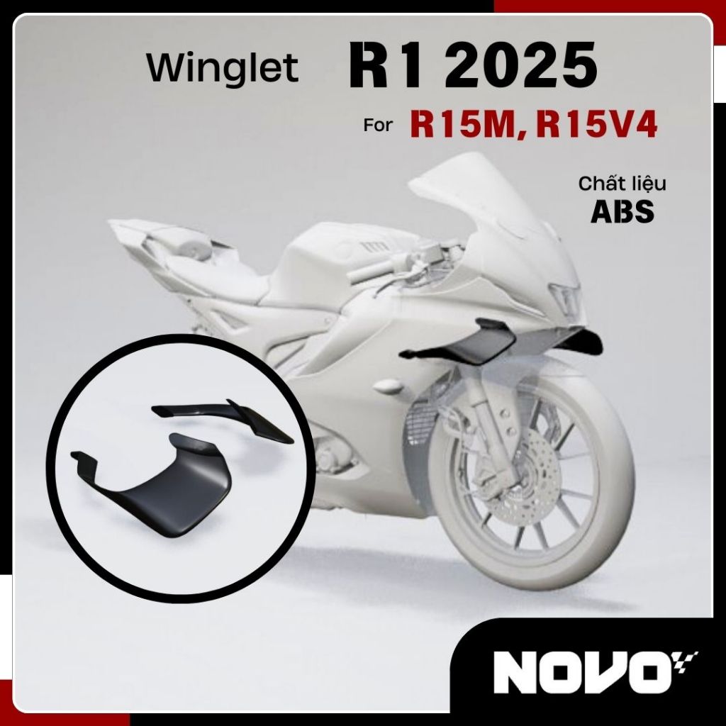 R1 2025 ใบพัดสไตล์เวอร์ชันใหม่สําหรับ Yamaha R15M, R15V4 - NOVO moto