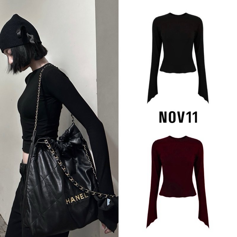 /NOV11/ ใส่เสื้อแขนยาวไม่สมมาตร