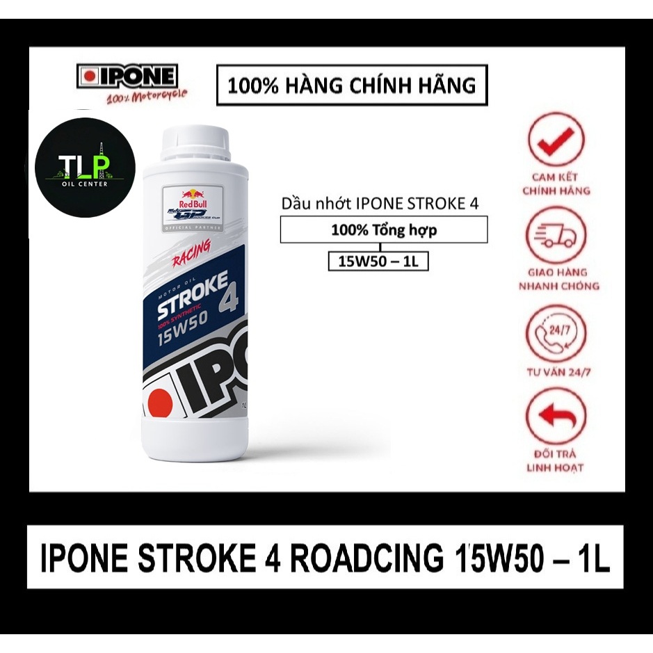 สังเคราะห์ 100% การนําเข้าใน FRANCE สําหรับ IPONE STROKE 4 RACING 15W50